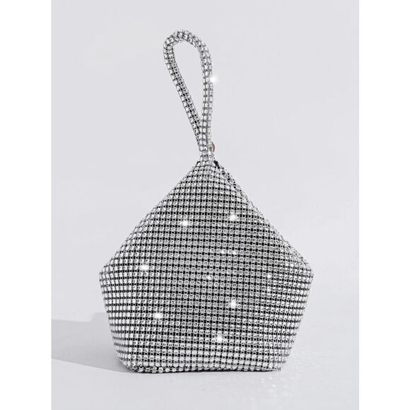 ✨ Glitter Decor Sparkly Shiny Bling Evening Party Purse Clutch Wristlet Bag NEW - Picture 1 of 17